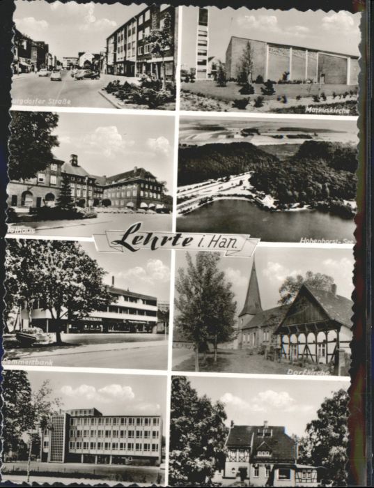 Lehrte Hannover Lehrte Burgdorferstrasse Markus Kirche Rathaus Hohenhorst See Commerzbank Lehrte Region Hannover Lkr Nr Ws Oldthing