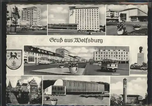 Wolfsburg Porschestrasse Rathaus Schloss Stadthalle Christuskirche x