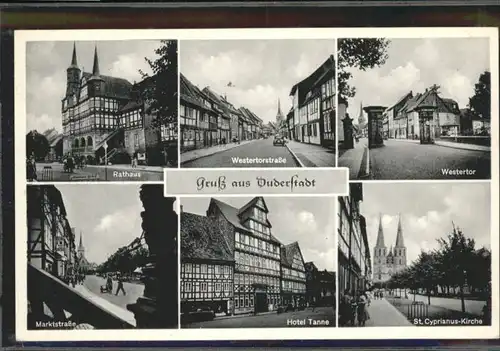 Duderstadt Westertorstrasse Rathaus Marktstrasse Hotel Tanne *