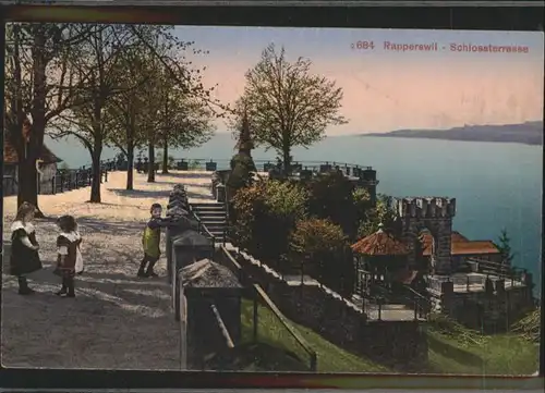 ws90740 Rapperswil SG Rapperswil Schloss Terasse Kinder * Kategorie. Rapperswil SG Alte Ansichtskarten