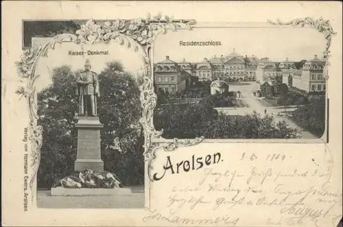 Bad Arolsen Kaiser Denkmal Residenz Schloss  x