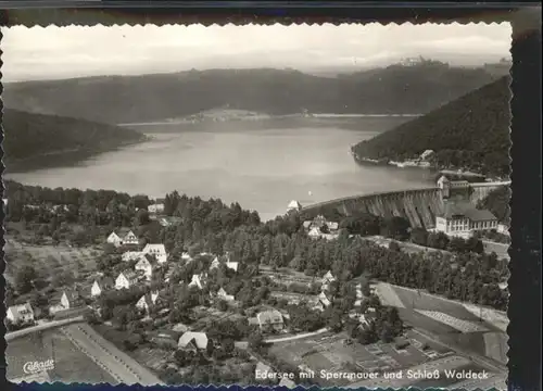 Schloss Waldeck Edersee Sperrmauer Fliegeraufnahme  *