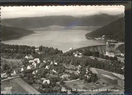 Schloss Waldeck Edersee Sperrmauer Fliegeraufnahme  *