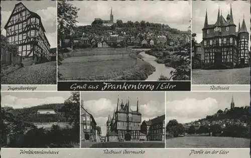 Frankenberg Eder Jugendherberge Rathaus Krankenhaus  *