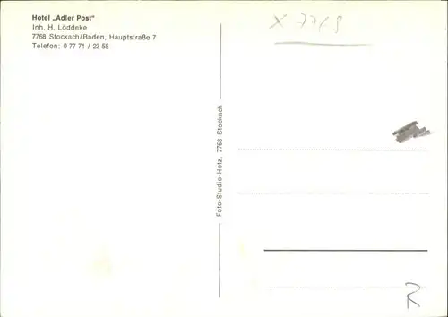 Stockach Baden Hotel Adler Post
