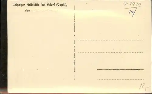 Adorf Vogtland Leipziger Heilstaette