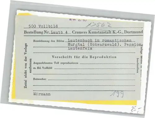 Lautenbach Gernsbach Pension Lautenfels *