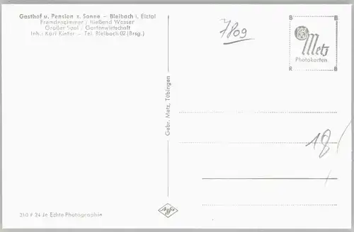 Bleibach Gasthof Pension Sonne *