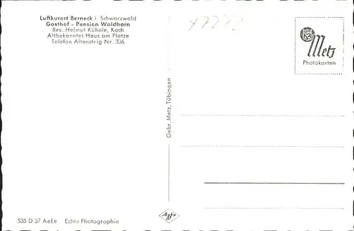 Berneck Altensteig Pension Waldhorn *