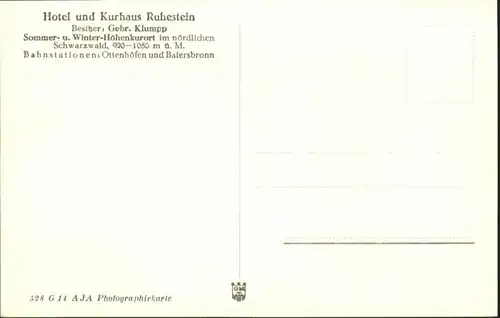 Ruhestein Kurhaus *