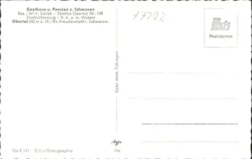 Obertal Baiersbronn Obertal Freudenstadt Gasthaus Pension Schwanen * / Baiersbronn /Freudenstadt LKR