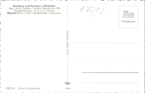 Obertal Baiersbronn Obertal Freudenstadt Gasthaus Pension Schwanen * / Baiersbronn /Freudenstadt LKR