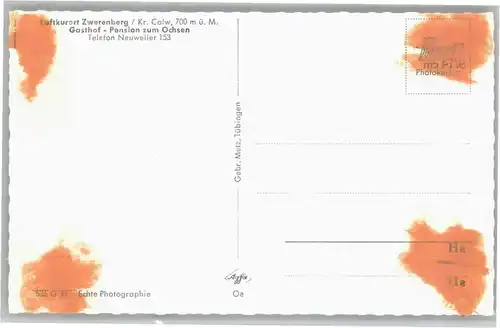 Zwerenberg Neuweiler Gasthof Pension Ochsen *