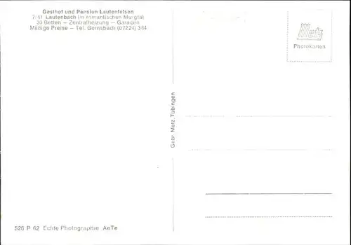 Lautenbach Gernsbach Gasthof Pension Lautenfelsen *