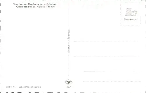 Obersasbach Sanatorium Marienheim Erlenbad *