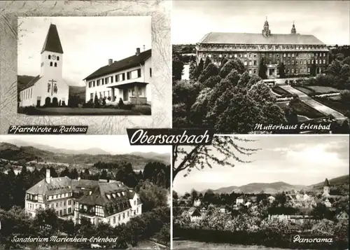 Obersasbach Kirche Rathaus Mutterhaus Erlenbad Sanatorium Marienheim *