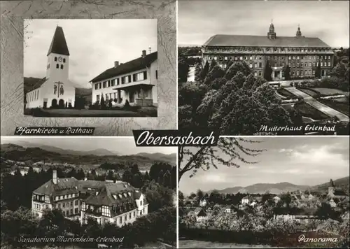 Obersasbach Kirche Rathaus Sanatorium Marienheim Mutterhaus Erlenbad *