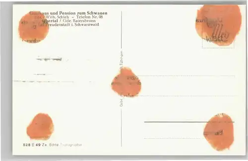 Obertal Baiersbronn Obertal Freudenstadt Pension zum Schwanen * / Baiersbronn /Freudenstadt LKR