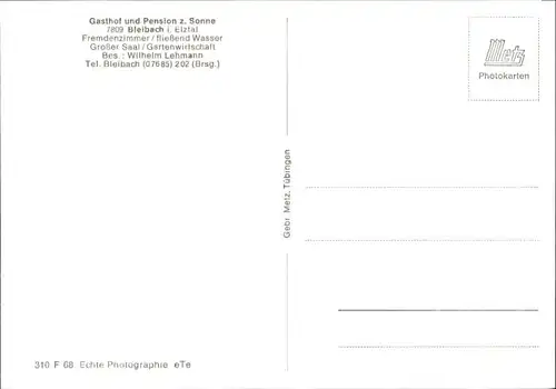 Bleibach Pension zur Sonne *