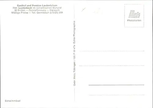 Lautenbach Gernsbach Pension Lautenfelsen *