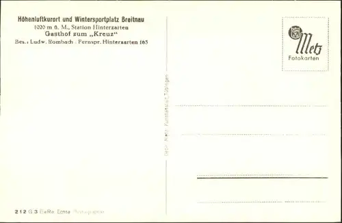 Breitnau Station Hinterzarten *