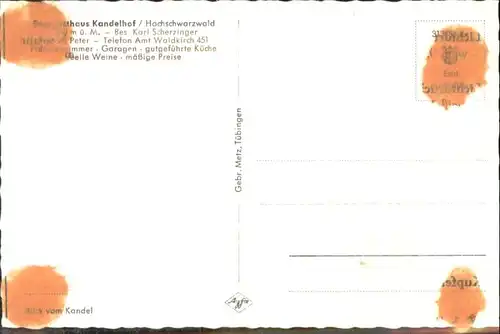 Kandel Waldkirch Breisgau Gasthaus Kandelhof *