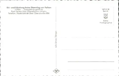 Steibis Erholungsheim Oberstieg Falken Allgaeu Oberstaufen *