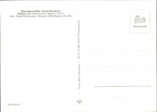 Steibis Gaststaette Hotel Edelweiss Allgaeu Oberstaufen *