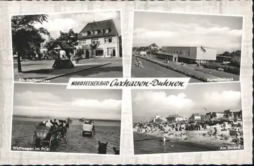 Duhnen Dorfbrunnen Kurmittelhaus Wattwagen Strand *
