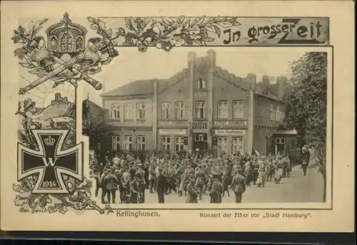 Kellinghusen Eisernes Kreuz Konzert Regiment 215 Hotel Stadt Hamburg Krone Zepter Schwert x