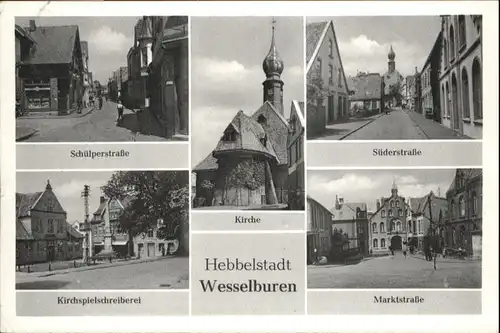 Wesselburen Hebbelstadt Schuelperstrasse Kirchspielschreiberei Suederstrasse Marktstrasse x