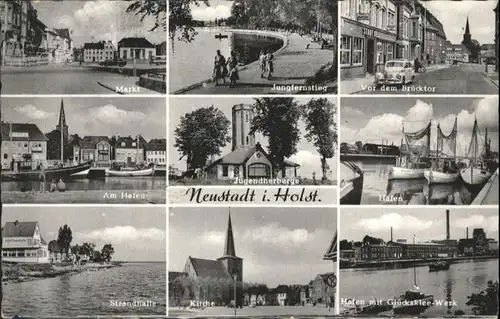 Neustadt Holstein Markt Hafen Kirche Strandhalle Jugendherberge  x
