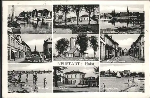 Neustadt Holstein Markt Hafen  Bahnhof Kremper Strasse Jugendherberge  *