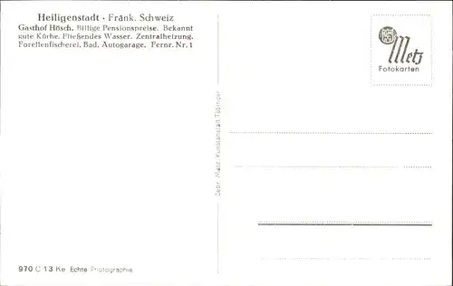 Heiligenstadt Fraenkische Schweiz *