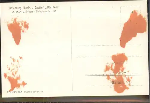 Graefenberg Fraenkische Schweiz Gasthof alte Post *