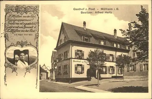 Muellheim Baden Gasthof Post Markgraeflerin x