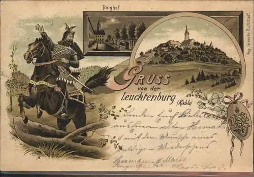 Kahla Thueringen Leuchtenburg Burghof Pferd