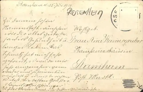 Rosenheim Oberbayern [Handschriftlich]