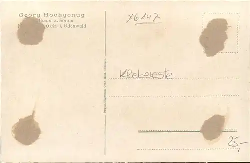 Reichenbach Odenwald Gasthaus Sonne
Felsenmeer
