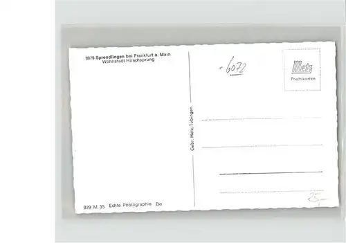 wx51995 Sprendlingen-Dreieich Hirschsprung Kategorie. Dreieich Alte Ansichtskarten