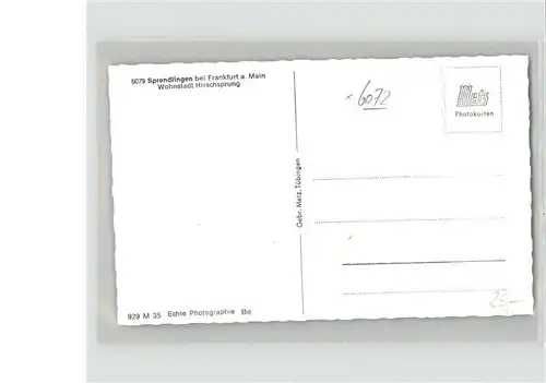 wx51996 Sprendlingen-Dreieich Hirschsprung Kategorie. Dreieich Alte Ansichtskarten