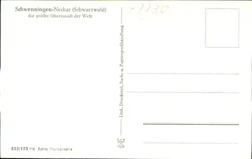 Schwenningen Neckar Uhrenstadt / Villingen-Schwenningen /Schwarzwald-Baar-Kreis LKR