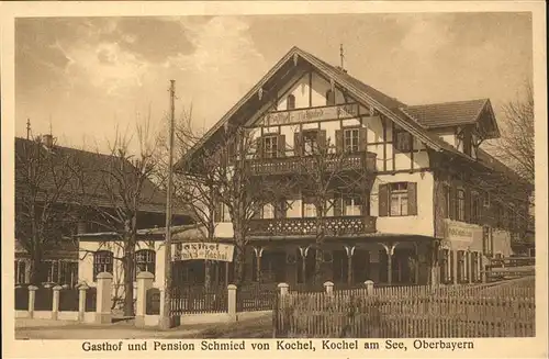 Kochel See Pension Gasthof Schmied von Kochel Oberbayern / Kochel a.See /Bad Toelz-Wolfratshausen LKR