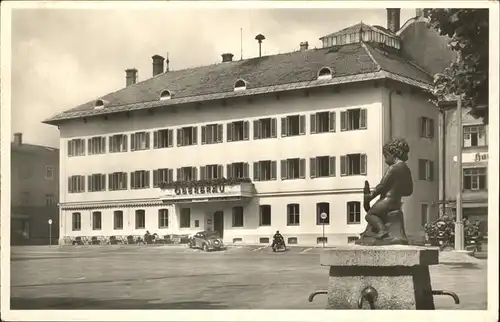 Holzkirchen Oberbayern Hotel  Gaststaette Oberbraeu Brunnen Kat. Holzkirchen