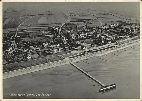 Duhnen See-Pavillion Flugaufnahme Kat. Cuxhaven