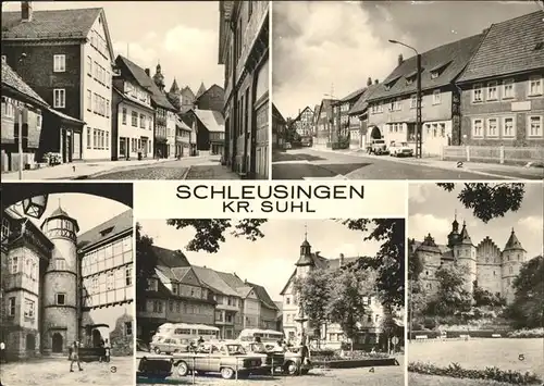 Schleusingen Kr. Suhl Bahnhofstr. Schloss Bertholdsburg Kat. Schleusingen