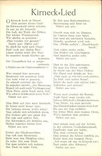 Unterkirnach Kirneck-Lied Kat. Unterkirnach