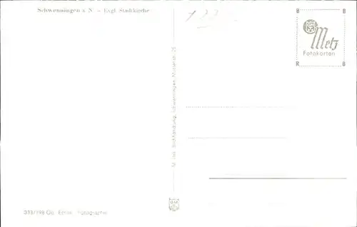 Schwenningen Neckar Evang. Stadtkirche / Villingen-Schwenningen /Schwarzwald-Baar-Kreis LKR