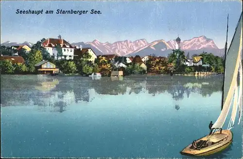 Seeshaupt Starnberger See Segelschiff Kat. Seeshaupt