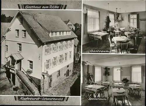 Kapfenhardt Gasthaus Roessle Gastraum Speiseraum Kat. Unterreichenbach